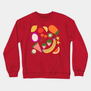 Cute Tropical Fruits Crewneck Sweatshirt